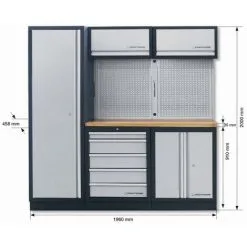 Système De Rangement Modulaire KRAFTWERK Mobilio - 3 éléments - Plan De Travail Multiplex - 3964A -KRAFTWERK Soldes 15332901 2