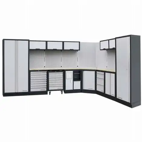 Système De Rangement Modulaire KRAFTWERK Mobilio - 8 éléments - Plan De Travail Multiplex - 3964E 3 Système De Rangement Modulaire KRAFTWERK Mobilio - 8 éléments - Plan De Travail Multiplex - 3964E