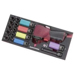 Coquille De Clés à Choc Pneumatique 920 Nm EVA3 KRAFTWERK 18 Pièces - 4903-33