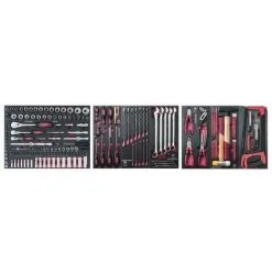 Assortiment D'outils Completo EVA 1/4+ 3/8+ 1/2 KRAFTWERK 187 Pièces - 105.516.000