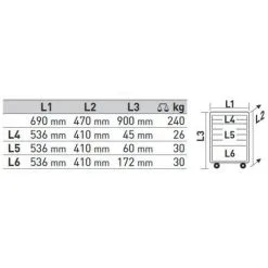 Servante D'atelier Pro-Line 2907NG EVA KRAFTWERK 280 Pièces - 102.230.515 -KRAFTWERK Soldes 23353216 3