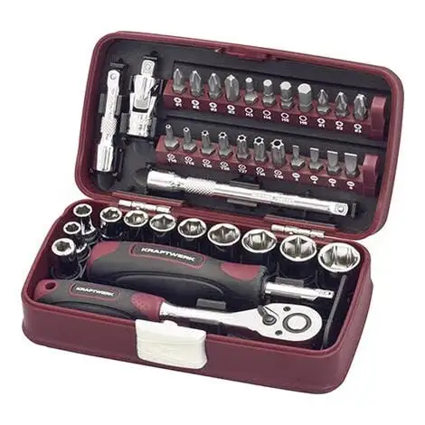 Coffret De Douilles 1/4 38 Pièces KRAFTWERK - 99073 3 Coffret De Douilles 1/4 38 Pièces KRAFTWERK - 99073