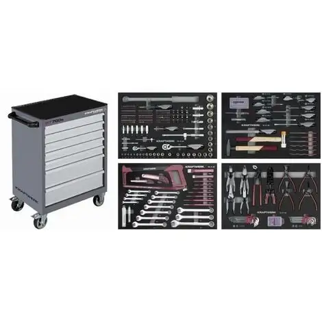 Chariot D'atelier B107 équipé KRAFTWERK 339 Pièces - 102.107.103 3 Chariot D'atelier B107 équipé KRAFTWERK 339 Pièces - 102.107.103